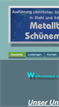 Mobile Screenshot of metallbau-schuenemann.de