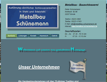 Tablet Screenshot of metallbau-schuenemann.de